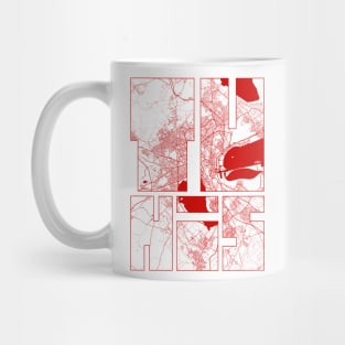 Tunis, Tunisia City Map Typography - Oriental Mug